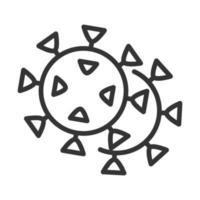 virus covid 19 pandemic respiratory symptom line style icon vector