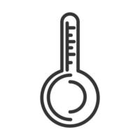 icono de estilo de línea de termómetro de temperatura caliente pandémica covid 19 vector