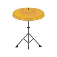 platillos en trípode percusión instrumento musical icono aislado vector