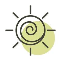 icono de estilo de línea de energía sostenible alternativa de sol vector