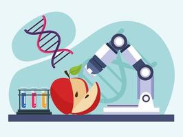 genetic testing apple vector