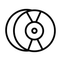 icono de estilo de línea de sonido de disco compacto de audio vector