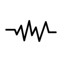 wave frequency sound line style icon vector