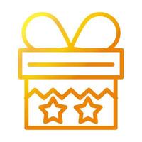 wrapped gift box ramadan arabic islamic celebration gradient line icon vector