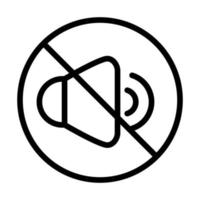 mute volume audio sound line style icon vector