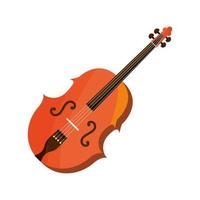 Instrumento musical de cuerda de violín icono aislado vector