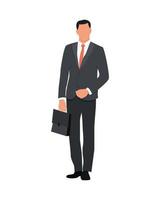 Young handsome man business isolated on the white background vector illustration