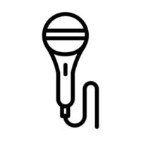 microphone karaoke sound line style icon vector