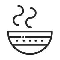 bowl food kitchen utensilline style icon vector