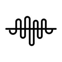 sound wave audio line style icon vector