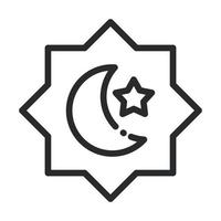 arabesque decoration ramadan arabic islamic celebration line style icon vector