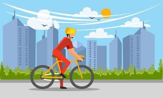 paseo en bicicleta ilustración vectorial vector