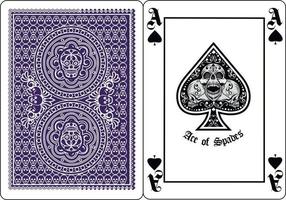 skull with ace of spades playing card
