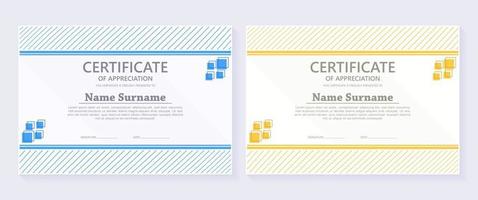 abstract certificate award template vector