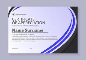 abstract certificate award template vector