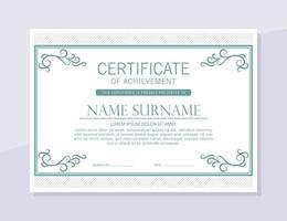 Classic certificate award template vector