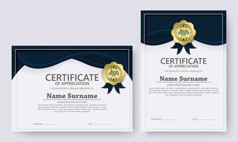 abstract certificate award template vector