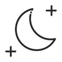 moon star ramadan arabic islamic celebration line style icon vector