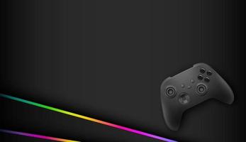 Game controler abstract futuristic dark with RGB light game background vector illustration