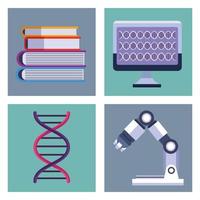 genetic testing four items vector