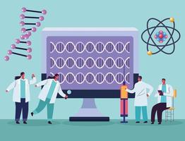 pruebas genéticas con escritorio vector