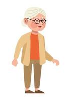 grandmother with eyeglasses vector