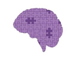 puzzle in brain vector