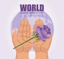 alzheimer day celebration vector