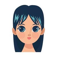 little girl head vector