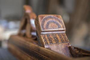 vintage plane carved with carvings joiner workshop photo