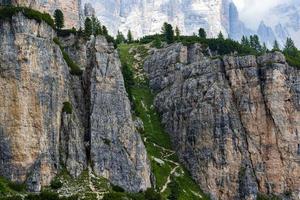 Hiking trail on the Dolomites photo