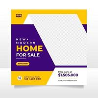 Real estate sale social media post banner template vector