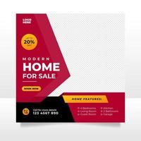 Real estate sale social media post banner template vector