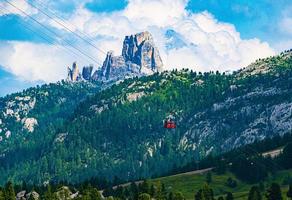 Cable car in the mountains