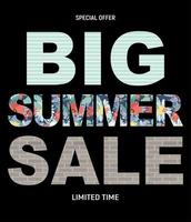 Big Summer Sale Abstract Background Vector Illustration