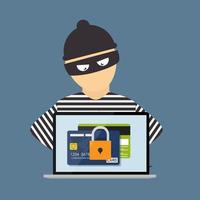 Criminal Hacker Concept of Fraud Cyber Crime vector