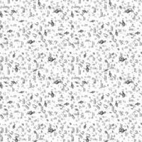 Seamless pattern from Set of musical notes and Treble clef vector
