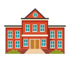 school front facade vector