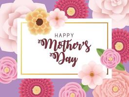 moms day lettering vector