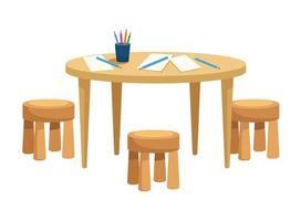 school table forniture vector