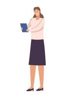 businesswoman with checklist vector