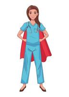 doctora de pie vector