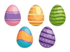 easter egg painted isolated icon vector