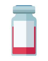 vaccine vial dose isolated icon vector