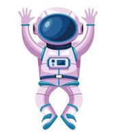 astronaut floating with suit character vector