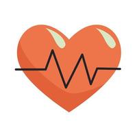 heart cardio pulse isolated icon vector