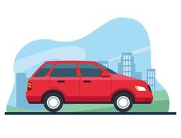 car vehicle color isolated icon vector