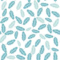 Beautiful Palm Tree Leaves Silhouette Seamless Pattern Background Vector Illustration