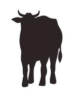 cow animal farm silhouette figure icon vector