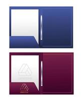 folders documents mockup branding icons vector